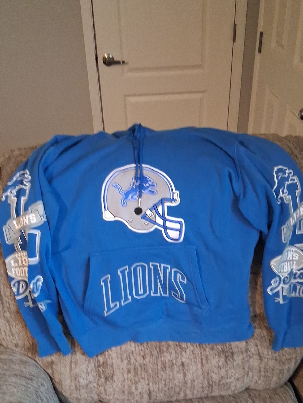NFL Detroit Lions Royal Blue Hooded Sweatshirt
